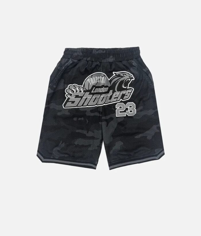 Trapstar Shooters SS23 Basketball Shorts Camouflage Noir