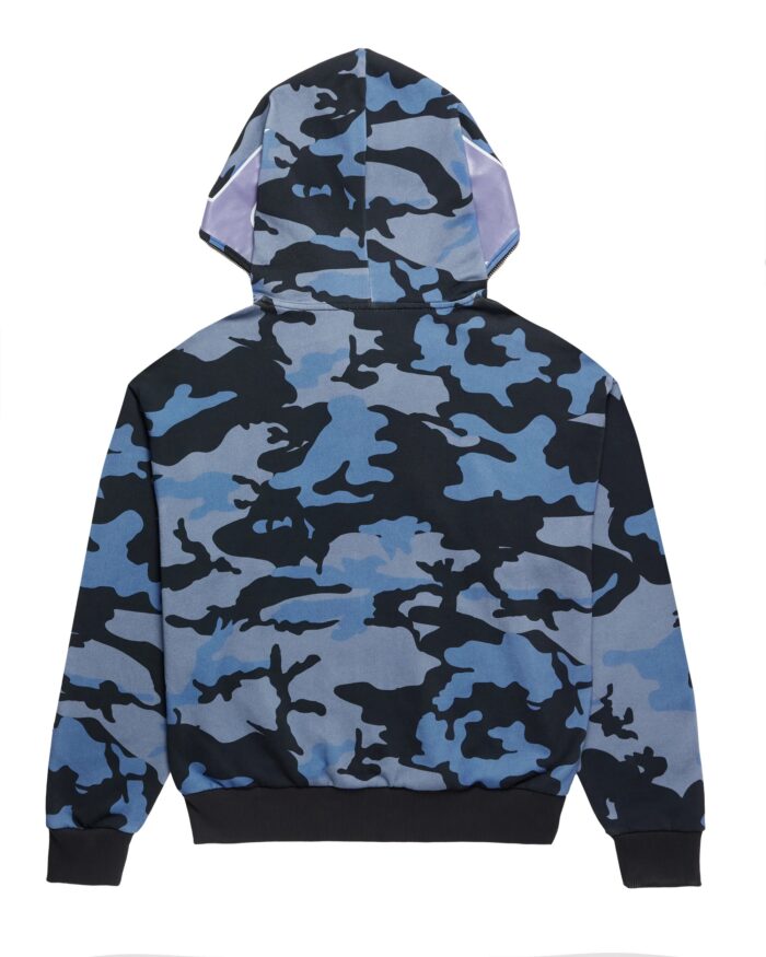 Sweat à capuche Trapstar TS Star Camo bleu